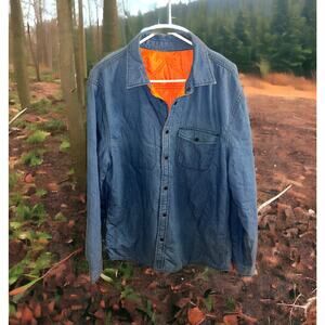 NWT Reversible Converse All Stars Insulated Jacket size XL‎ "Denim" Orange Look